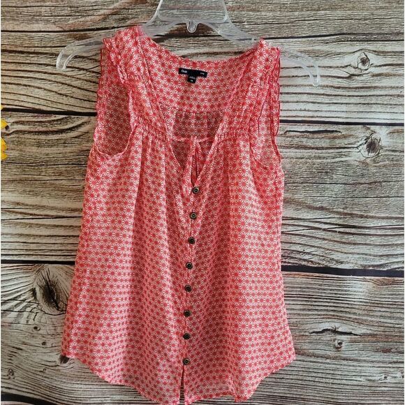 Gap Sleeveless Blouse Women's XS red & white Pre-owned - Picture 1 of 6